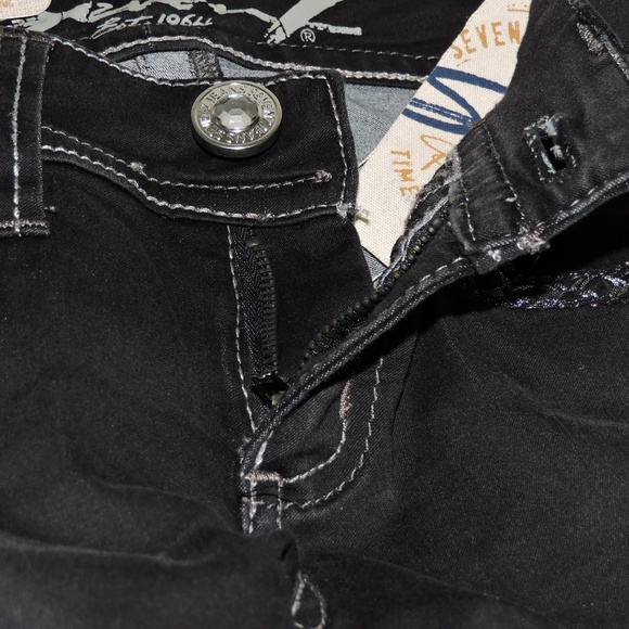 Seven7 Leggings Dark Denim Sz 27 New - Picture 4 of 8